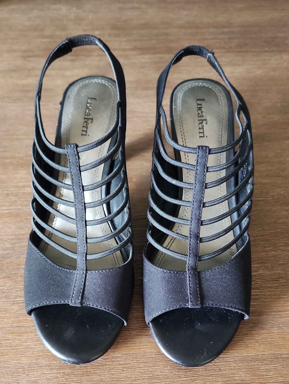 Black Multi-Strap Slingback Sandals